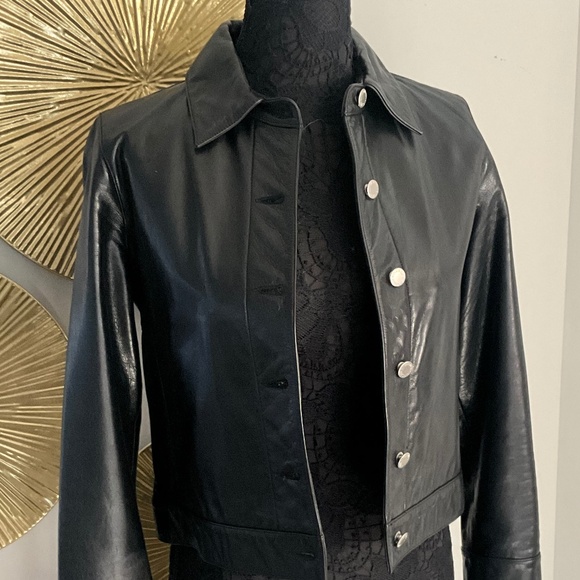 **FALL SALE** Real Leather Banana Republic Jacket. - Picture 1 of 5